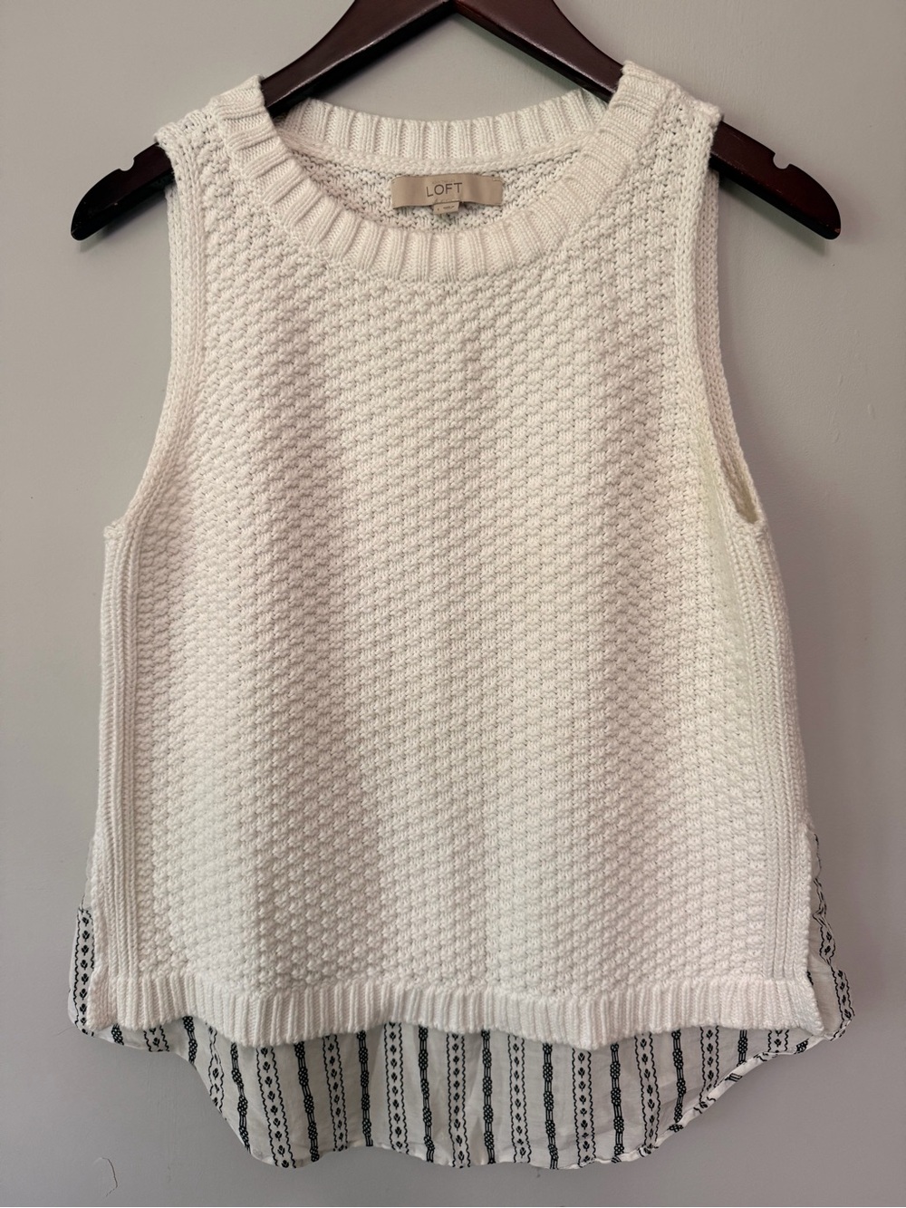 Loft Knit Mixed Media Tank Top